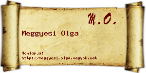 Meggyesi Olga névjegykártya