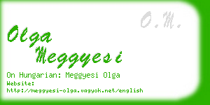 olga meggyesi business card